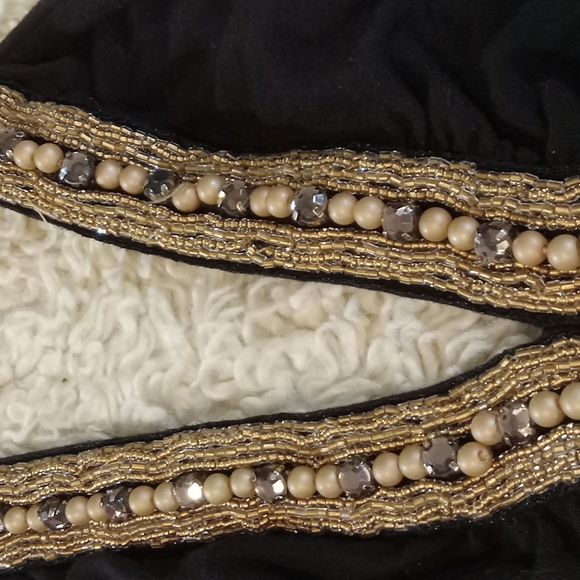 Elegant Black Halter Top with Gold Accents - Picture 4 of 12